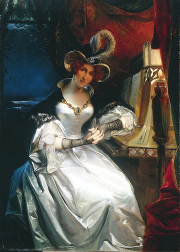 Felix Cottreaus Gemälde "Königin Hortense mit dem Talisman Karls des Grossen", von 1834