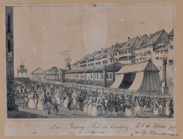 Die Marktstätte in Konstanz vor 180 Jahren