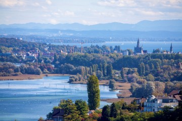 Blick auf den Seerhein und Konstanz